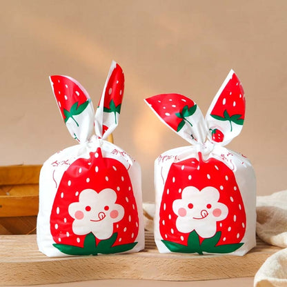 ถุงบรรจุขนม 1 ถุงถุงของขวัญบิสกิตอบ, Little Rabbit and Bear, Space Rabbit, Strawberry Flower, Blue Bunny Girl, Pink Rabbit Flower, Fresh Flower, Colorful Abstract Strip, Green White Cat, Red Fried Egg, Year Rabbit, White Christmas Boy Girl             ...