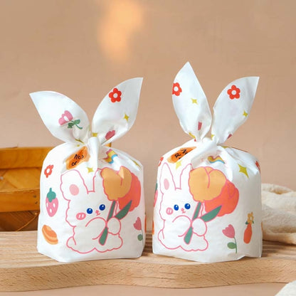 ถุงบรรจุขนม 1 ถุงถุงของขวัญบิสกิตอบ, Little Rabbit and Bear, Space Rabbit, Strawberry Flower, Blue Bunny Girl, Pink Rabbit Flower, Fresh Flower, Colorful Abstract Strip, Green White Cat, Red Fried Egg, Year Rabbit, White Christmas Boy Girl             ...