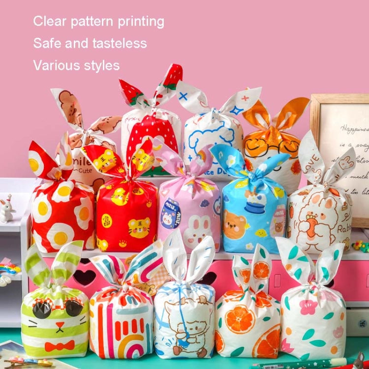 ถุงบรรจุขนม 1 ถุงถุงของขวัญบิสกิตอบ, Little Rabbit and Bear, Space Rabbit, Strawberry Flower, Blue Bunny Girl, Pink Rabbit Flower, Fresh Flower, Colorful Abstract Strip, Green White Cat, Red Fried Egg, Year Rabbit, White Christmas Boy Girl             ...