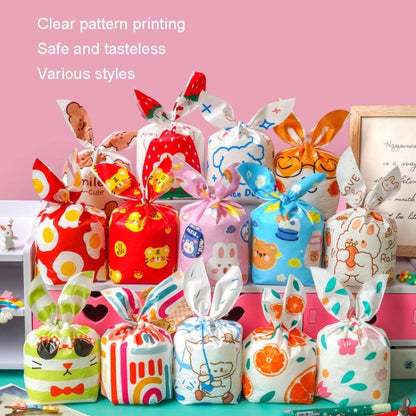 ถุงบรรจุขนม 1 ถุงถุงของขวัญบิสกิตอบ, Little Rabbit and Bear, Space Rabbit, Strawberry Flower, Blue Bunny Girl, Pink Rabbit Flower, Fresh Flower, Colorful Abstract Strip, Green White Cat, Red Fried Egg, Year Rabbit, White Christmas Boy Girl             ...