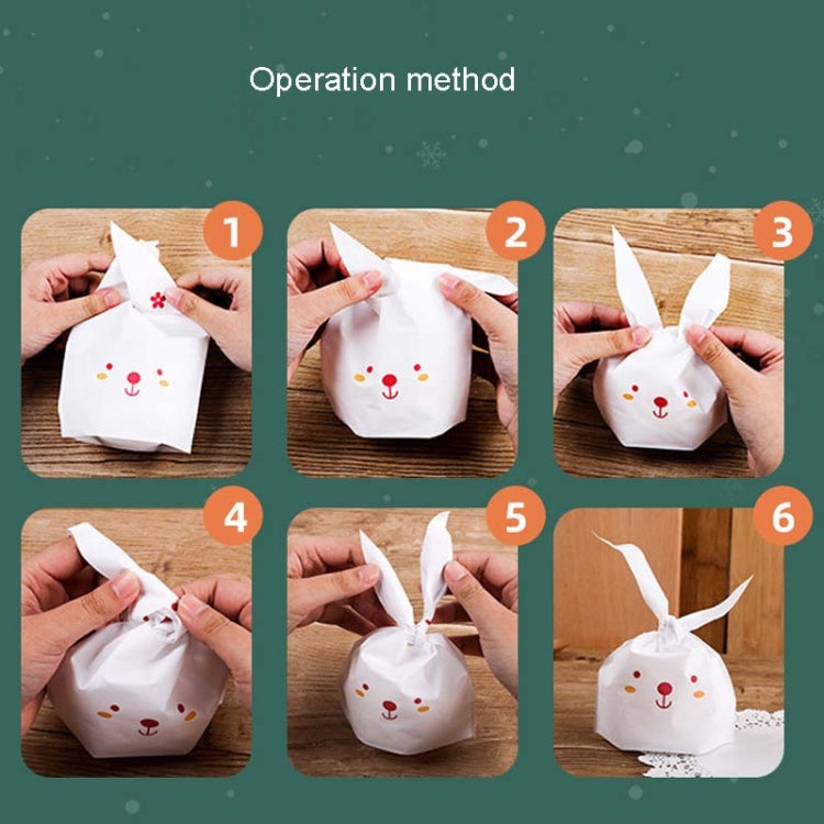 ถุงบรรจุขนม 1 ถุงถุงของขวัญบิสกิตอบ, Little Rabbit and Bear, Space Rabbit, Strawberry Flower, Blue Bunny Girl, Pink Rabbit Flower, Fresh Flower, Colorful Abstract Strip, Green White Cat, Red Fried Egg, Year Rabbit, White Christmas Boy Girl             ...