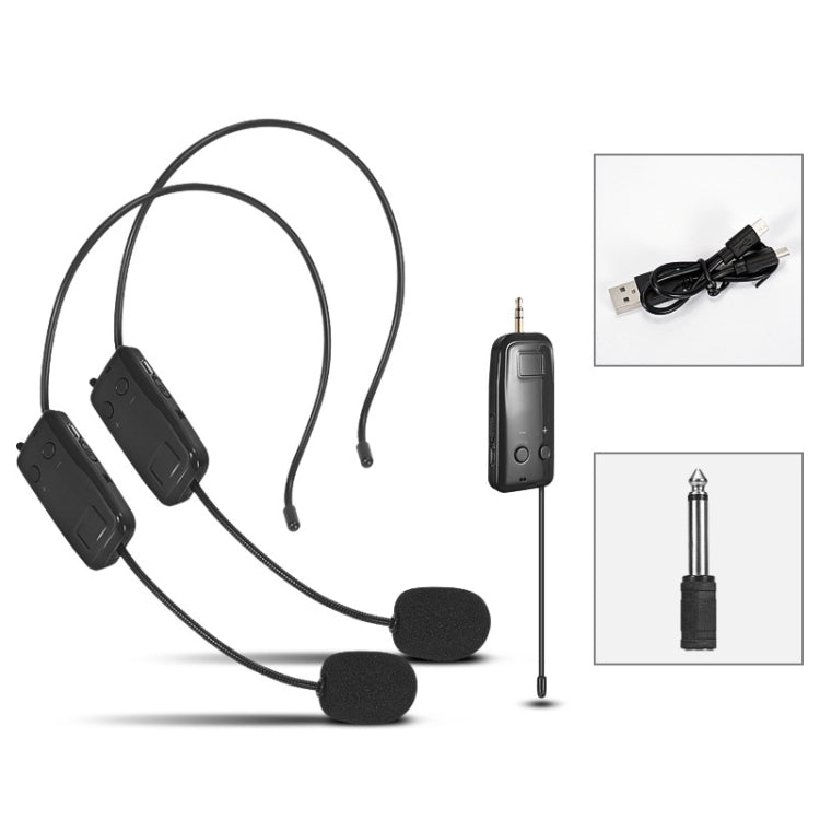 ชุดหูฟังไร้สาย UHF Microphone Lavalier Headset Amplifier, One For One, One For Two