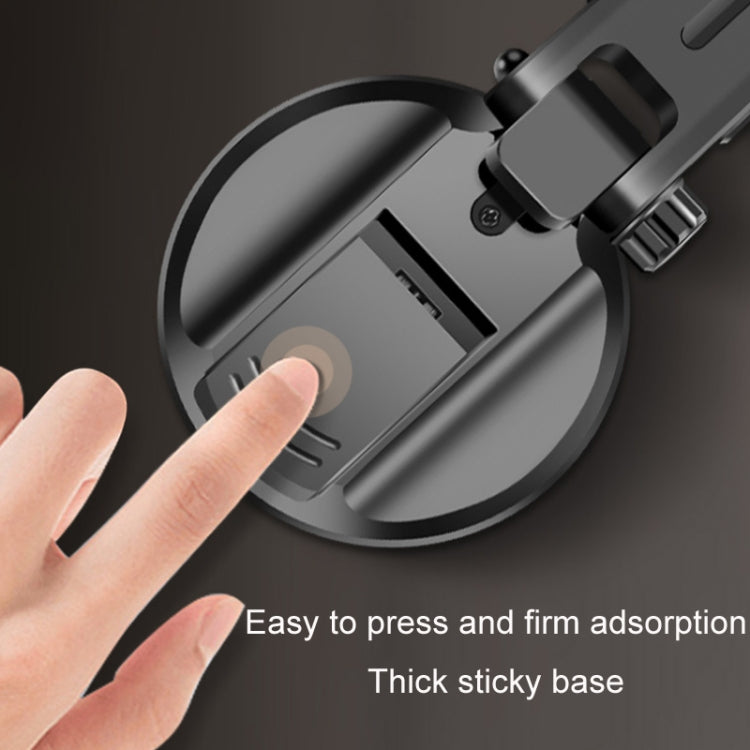 รถ Telescopic Suction Cup ยางด้านล่างที่วางโทรศัพท์มือถือแบบแม่เหล็กที่แข็งแรง, Magnetic Mobile Phone Holder