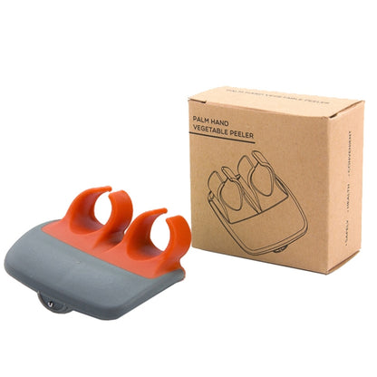 เครื่องปอกปาล์มมือ 2 ชิ้นสำหรับมันฝรั่ง ผลไม้ เครื่องปอกผักในครัว, 2pcs Orange
