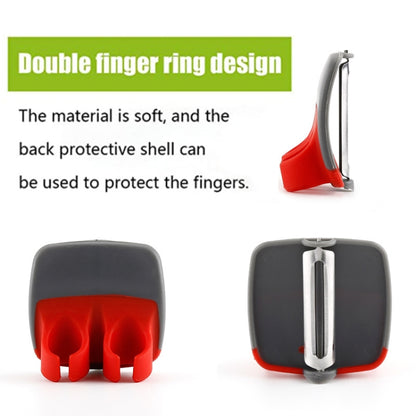 เครื่องปอกปาล์มมือ 2 ชิ้นสำหรับมันฝรั่ง ผลไม้ เครื่องปอกผักในครัว, 2pcs Orange