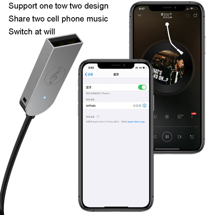 อะแดปเตอร์รับสัญญาณบลูทูธในรถยนต์ AUX 3.5 มม. ตัวรับสัญญาณเสียง, Bluetooth 5.0 Adapter