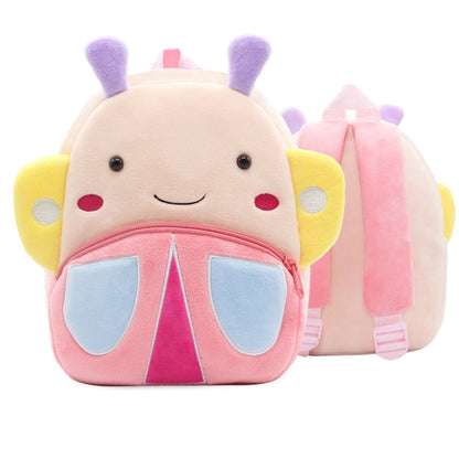 Zoo Series Plush Backpack กระเป๋านักเรียนเด็กน่ารักกระเป๋าสะพาย, Butterfly, Red Monkey, Penguin, Black Cat, White Cat, Mouth Dinosaur, Purple Unicorn, Platypus Yellow, Platypus Blue, Scarberry, Hedgehog, Lamb, Alpaca, Orangutan, Crocodile, Shaggy Dog  ...