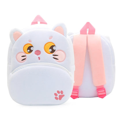 Zoo Series Plush Backpack กระเป๋านักเรียนเด็กน่ารักกระเป๋าสะพาย, Butterfly, Red Monkey, Penguin, Black Cat, White Cat, Mouth Dinosaur, Purple Unicorn, Platypus Yellow, Platypus Blue, Scarberry, Hedgehog, Lamb, Alpaca, Orangutan, Crocodile, Shaggy Dog  ...