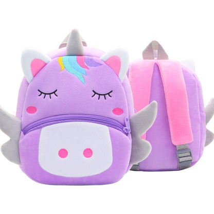 Zoo Series Plush Backpack กระเป๋านักเรียนเด็กน่ารักกระเป๋าสะพาย, Butterfly, Red Monkey, Penguin, Black Cat, White Cat, Mouth Dinosaur, Purple Unicorn, Platypus Yellow, Platypus Blue, Scarberry, Hedgehog, Lamb, Alpaca, Orangutan, Crocodile, Shaggy Dog  ...