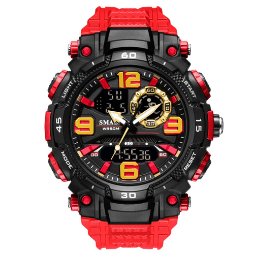 SMAEL 1921 Men Dual Movement Sports Watch Multifunctional Time Night Light Alarm นาฬิกาข้อมือนักเรียน