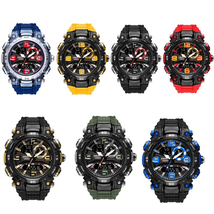 SMAEL 1921 Men Dual Movement Sports Watch Multifunctional Time Night Light Alarm นาฬิกาข้อมือนักเรียน