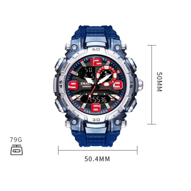 SMAEL 1921 Men Dual Movement Sports Watch Multifunctional Time Night Light Alarm นาฬิกาข้อมือนักเรียน