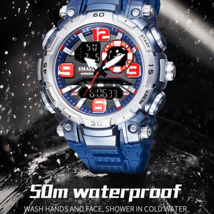SMAEL 1921 Men Dual Movement Sports Watch Multifunctional Time Night Light Alarm นาฬิกาข้อมือนักเรียน