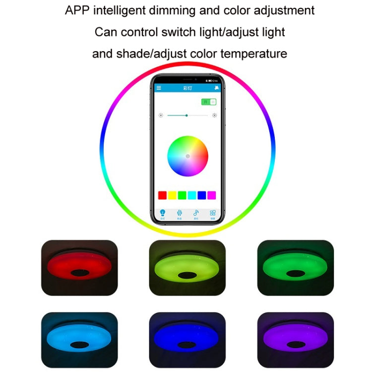 รีโมทคอนโทรล Bluetooth LED โคมไฟเพดาน RGB Music Rhythm โคมไฟเปลี่ยนสี, 33cm