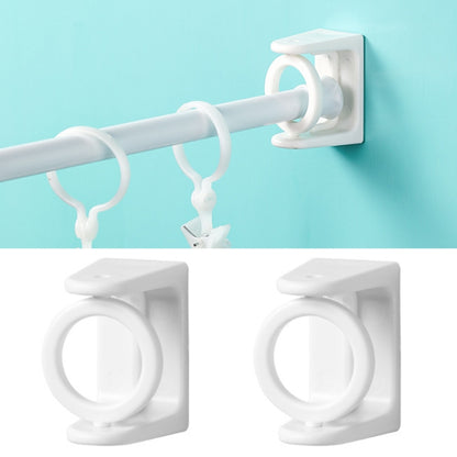 4pcs Turnable Circle Triangle Ring Telescopic Rod Hook Props Fixed Bracket, White Adhesive Model, Transparent Adhesive Model