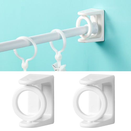 4pcs Turnable Circle Triangle Ring Telescopic Rod Hook Props Fixed Bracket, White Adhesive Model, Transparent Adhesive Model