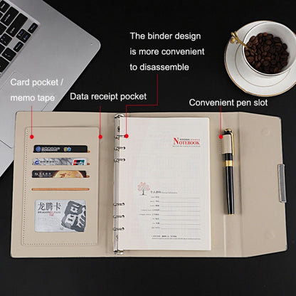 6 Hole Three Fold Loose-leaf Case A5 Business Notebook OfficeสเตชันเนอรีNotepad