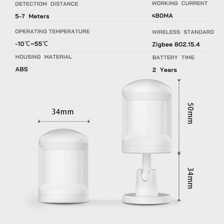 Tuya Smart App ZigBee Human Wireless Motion เครื่องตรวจจับเซ็นเซอร์อินฟราเรด, Tuya ZigBee