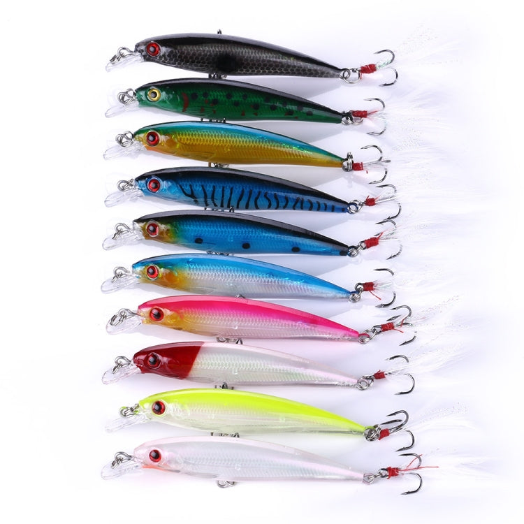HENGJIA MI094 เหยื่อปลอมเลเซอร์จำลองเหยื่อตกปลาสร้อย, 1, 2, 3, 4, 5, 6, 7, 8, 9, 10, 10 Colors Boxed
