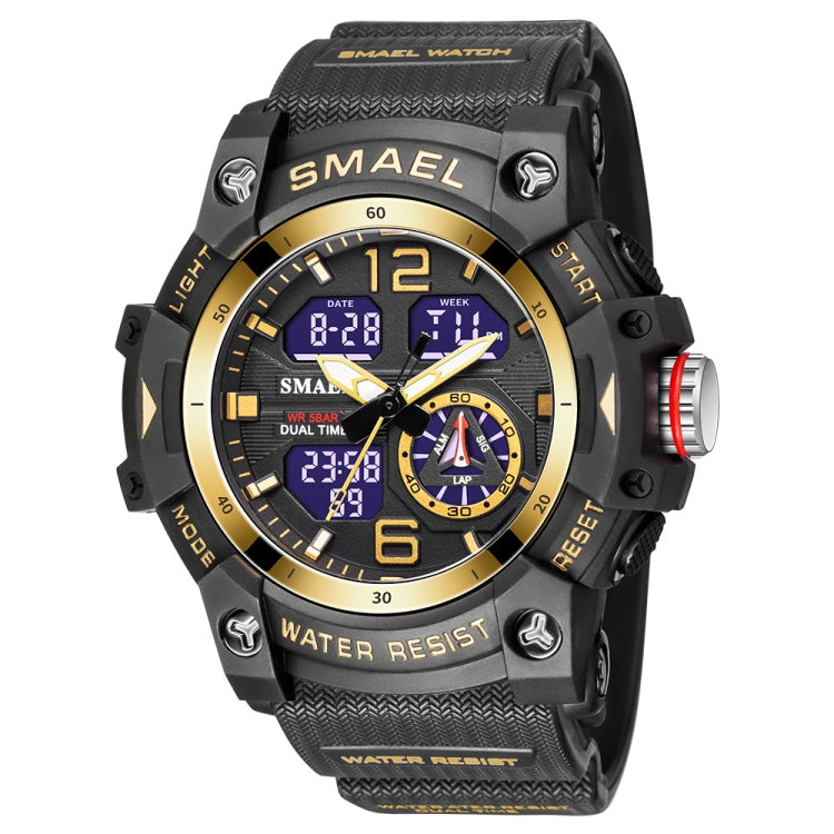 SMAEL 8007 Outdoor Sports Waterproof Dual แสดงผล นาฬิกาควอทซ์อิเล็กทรอนิกส์