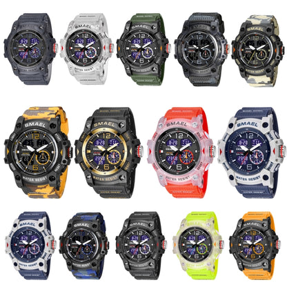 SMAEL 8007 Outdoor Sports Waterproof Dual แสดงผล นาฬิกาควอทซ์อิเล็กทรอนิกส์