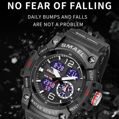 SMAEL 8007 Outdoor Sports Waterproof Dual แสดงผล นาฬิกาควอทซ์อิเล็กทรอนิกส์