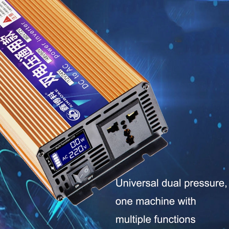 XINBOKE Universal Positive Wave Car Inverter บ้านอินเวอร์เตอร์พลังงานแสงอาทิตย์, 12V/24V 1500W To 220V 700W, 48V/60V 1500W To 220V 700W, 60V/72V 1500W To 220V 700W, 12V/24V 3000W To 220V 1200W, 48V/60V 3000W To 220V 1200W, 60V/72V 3000W To 220V 1200W