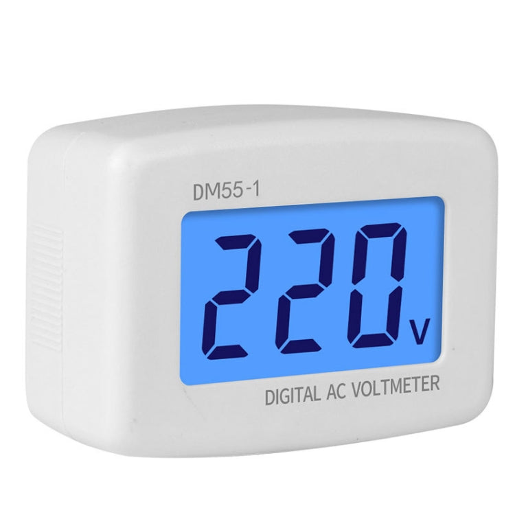 DM55-1 AC 110V- 220V LCD Digital Voltmeter เครื่องทดสอบแรงดันไฟฟ้าเครื่องตรวจจับ Meter, DM55-1 US Plug, DM55-1 EU Plug