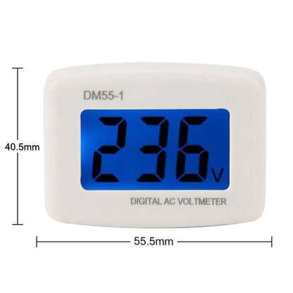 DM55-1 AC 110V- 220V LCD Digital Voltmeter เครื่องทดสอบแรงดันไฟฟ้าเครื่องตรวจจับ Meter, DM55-1 US Plug, DM55-1 EU Plug