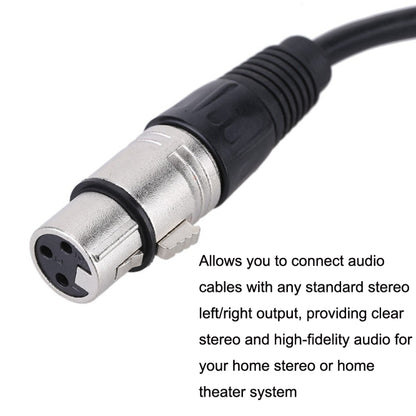 XLR หญิงถึง 2RCA ชายเสียบสายสัญญาณเสียงสเตอริโอ, ความยาว:, 0.5m, 1m, 1.5m, 2m, 3m, 5m, 8m, 10m
