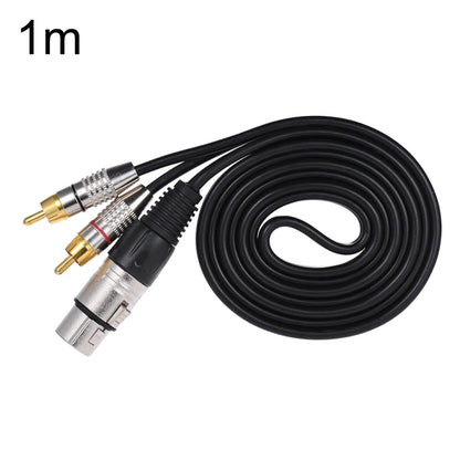 XLR หญิงถึง 2RCA ชายเสียบสายสัญญาณเสียงสเตอริโอ, ความยาว:, 0.5m, 1m, 1.5m, 2m, 3m, 5m, 8m, 10m
