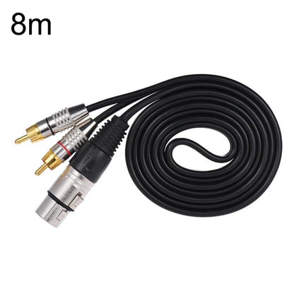 XLR หญิงถึง 2RCA ชายเสียบสายสัญญาณเสียงสเตอริโอ, ความยาว:, 0.5m, 1m, 1.5m, 2m, 3m, 5m, 8m, 10m