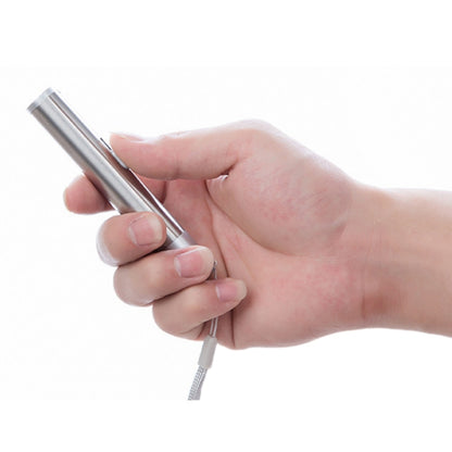 3 in 1 USB ไฟฉายแบบชาร์จไฟปากกาเลเซอร์อินฟราเรดเครื่องตรวจจับสกุลเงิน, Silver