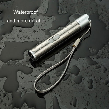 3 in 1 USB ไฟฉายแบบชาร์จไฟปากกาเลเซอร์อินฟราเรดเครื่องตรวจจับสกุลเงิน, Silver