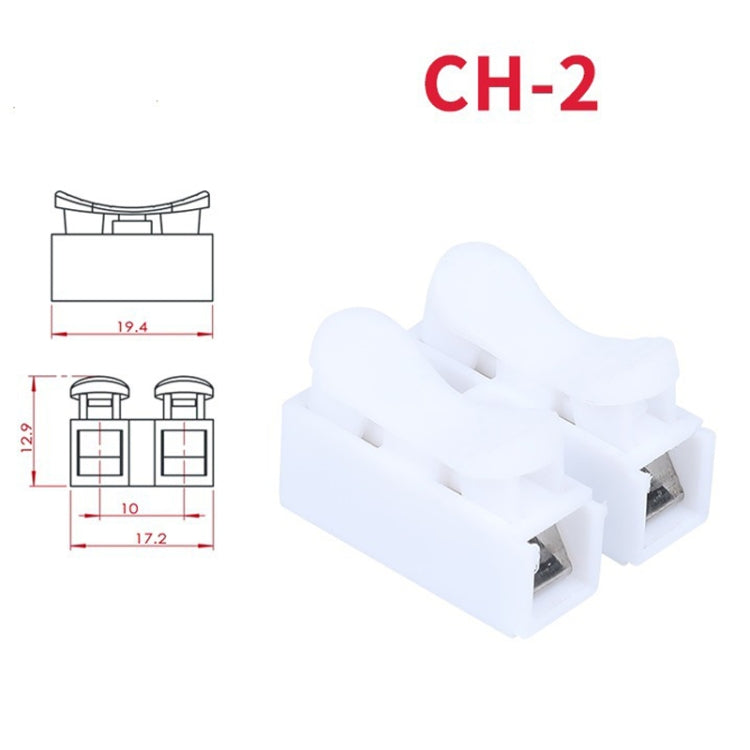 100pcs Self-locking Push Type โคมไฟเพดาน Quick Terminal Block, CH-2, CH-3