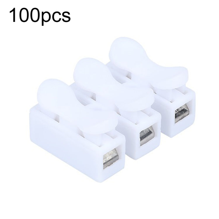 100pcs Self-locking Push Type โคมไฟเพดาน Quick Terminal Block, CH-2, CH-3