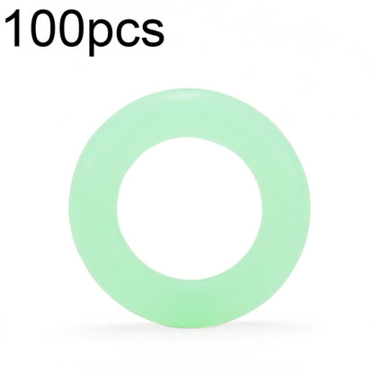 100pcs Outdoor Camping Nail Luminous Circle มัลติฟังก์ชั่นซิลิโคนสะท้อนแสงเตือนแหวน, Luminous Circle