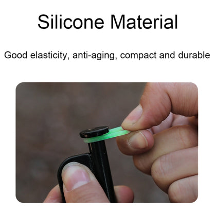 100pcs Outdoor Camping Nail Luminous Circle มัลติฟังก์ชั่นซิลิโคนสะท้อนแสงเตือนแหวน, Luminous Circle