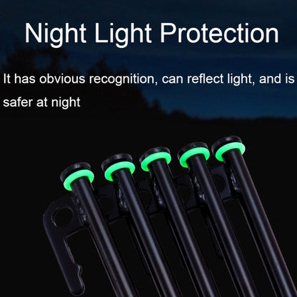 100pcs Outdoor Camping Nail Luminous Circle มัลติฟังก์ชั่นซิลิโคนสะท้อนแสงเตือนแหวน, Luminous Circle