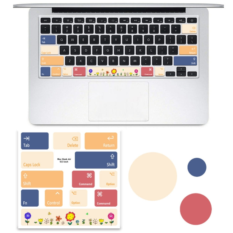 สำหรับ MacBook Air 5 ชิ้นแล็ปท็อปแป้นพิมพ์สติกเกอร์พีวีซี