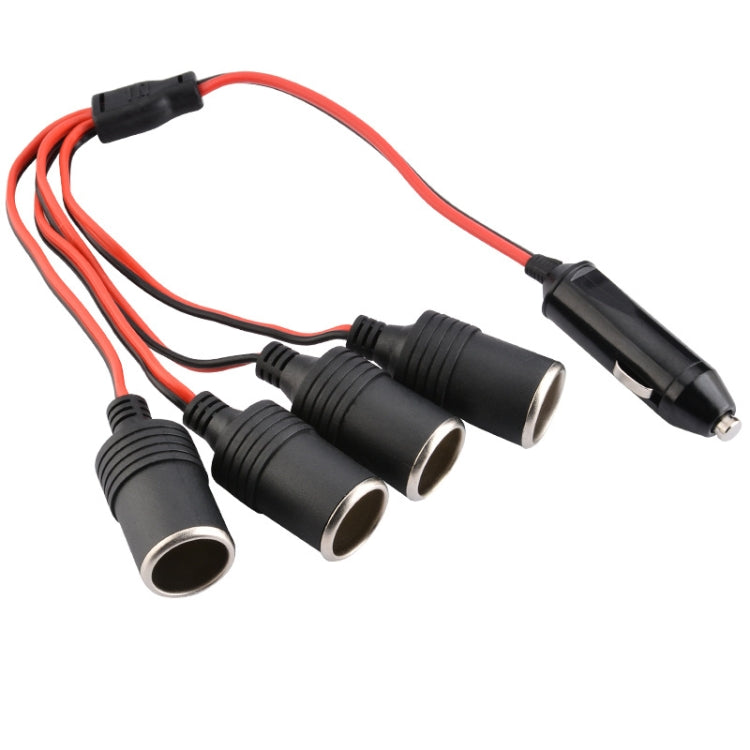 4 In 1 Auto High Power เครื่องชาร์จที่จุดบุหรี่ในรถยนต์, 4 Holes Cigarette Lighter