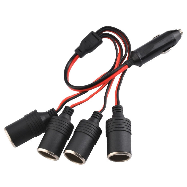 4 In 1 Auto High Power เครื่องชาร์จที่จุดบุหรี่ในรถยนต์, 4 Holes Cigarette Lighter