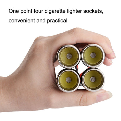 4 In 1 Auto High Power เครื่องชาร์จที่จุดบุหรี่ในรถยนต์, 4 Holes Cigarette Lighter