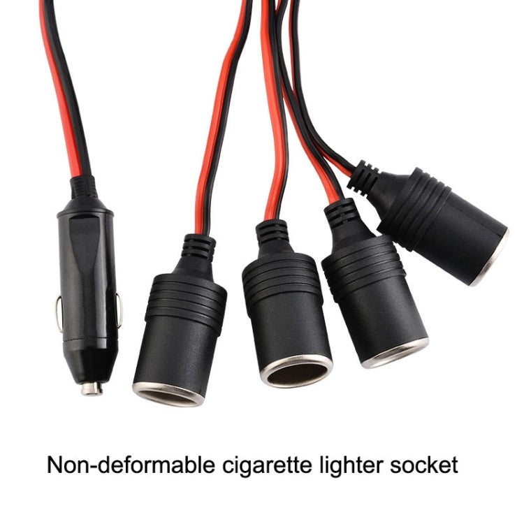 4 In 1 Auto High Power เครื่องชาร์จที่จุดบุหรี่ในรถยนต์, 4 Holes Cigarette Lighter