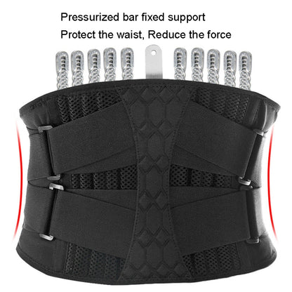 Men Steel Plate Squatting Weightlifting Exercise Use Waist and Belly Belt, Size:, M, L, XL