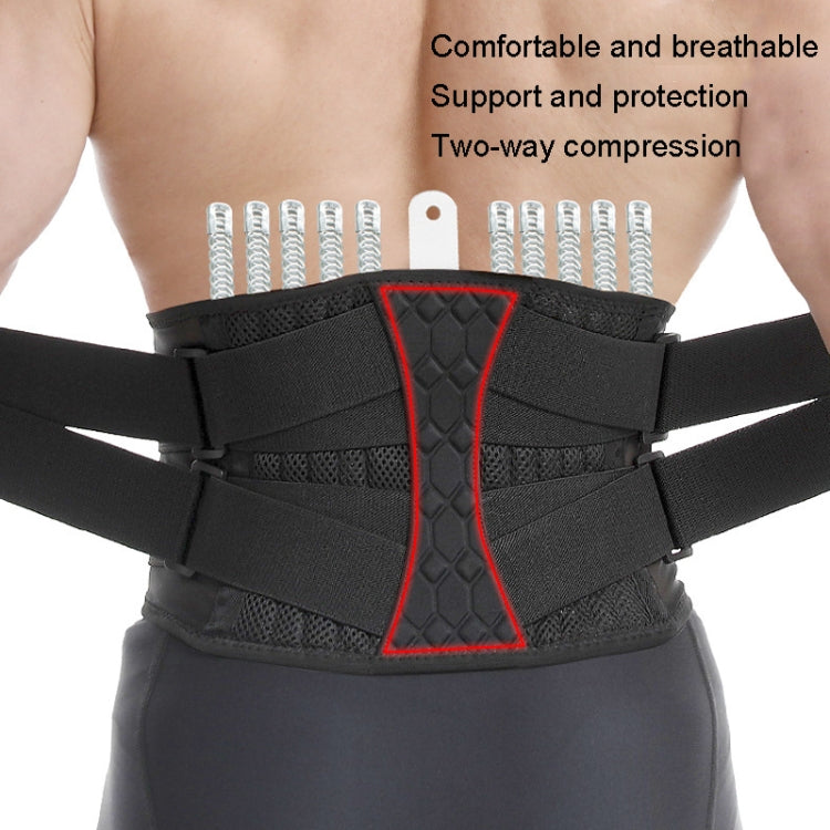 Men Steel Plate Squatting Weightlifting Exercise Use Waist and Belly Belt, Size:, M, L, XL