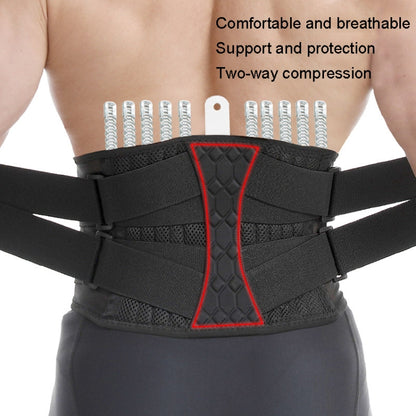 Men Steel Plate Squatting Weightlifting Exercise Use Waist and Belly Belt, Size:, M, L, XL