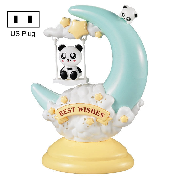 GOELONG โคมไฟตั้งโต๊ะการ์ตูนดวงจันทร์ห้องเด็กสัตว์ไฟกลางคืน, ปลั๊ก:, US Plug, EU Plug