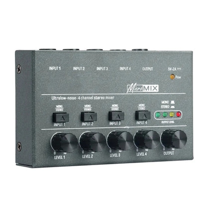 ด้วย Single Channel Stereo Switching Mini Signal Hybrid Small Audio, 4 Way mixer, 8 Way Mixer