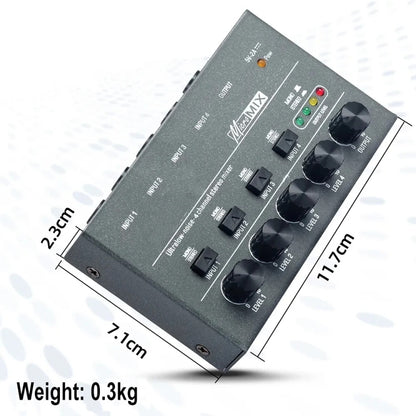 ด้วย Single Channel Stereo Switching Mini Signal Hybrid Small Audio, 4 Way mixer, 8 Way Mixer